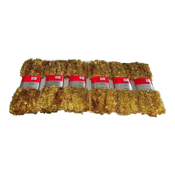 Vintage 1991 Young Craft 90 Feet Ft Christmas Gold Tinsel Garland *New - Picture 2 of 2